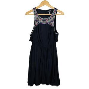 Billabong Designer's Closet EMbroidered Halter Dress Beach Casual - L